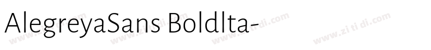 AlegreyaSans Boldlta字体转换
